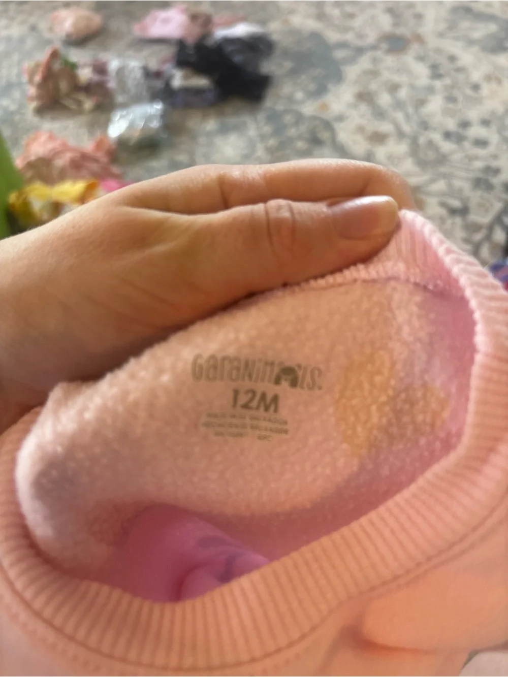 Carter's Light Pink Plush-Lined Sweatshirt